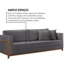 Ver imagem 7 de Sofá 3 Lugares Paris Veludo 2,14m Cinza Escuro