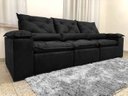 Ver imagem 3 de Sofá 4 e 5 Lugares 3,20m Retrátil e Reclinável Alpoim Estofados Athenas:preto