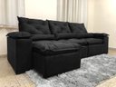 Ver imagem 2 de Sofá 4 e 5 Lugares 3,20m Retrátil e Reclinável Alpoim Estofados Athenas:preto