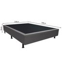 Ver imagem 4 de Base Box para Cama Casal 138x188cm Liz S05 Sintético Cinza - Mpozenato