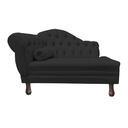 Ver imagem 1 de Recamier Sofá Direito Larissa 120cm Sala Suede Preto - Incasa Decor
