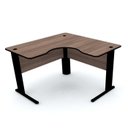 Ver imagem 1 de MESA EM L P/ ESCRITÓRIO 120X120 PANDIN MAXXI - WALNUT/PRETO ETP1212