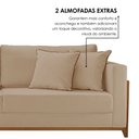 Ver imagem 5 de Sofá 3 Lugares Paris Linho 2,34M