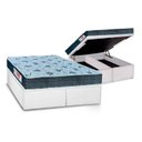 Ver imagem 1 de Cama Box Baú Queen: Colchão Espuma D45 Orthoflex Comfortpedic Line + Base CRC Courano White(158x198)