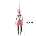 Ver imagem 3 de Esqueleto Palhaco Halloween Vermelho Preto e Branco 40cm