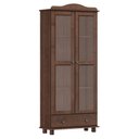 Ver imagem 3 de Cristaleira Vitrine Rústica 100% Madeira Maciça 2 Portas 1 Gaveta Linha Rubi