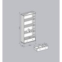 Ver imagem 6 de Cristaleira Vitrine Rústica 100% Madeira Maciça 2 Portas 1 Gaveta Linha Rubi