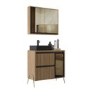 Ver imagem 3 de Gabinete de Banheiro 80cm com Cuba e Armário Ref 821 Branco/Itapuã/Portoro