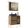 Gabinete de Banheiro 80cm com Cuba e Armário Ref 821 - 4