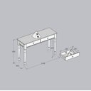 Ver mais imagens de Aparador Rústico 100% Madeira Maciça com 2 Gavetas para Decoração Sala ou Hall Linha Rubi