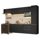 Ver imagem 2 de Armário de Cozinha Completa 300 Cm Suspenso Preto Nice Madesa 10 Preto