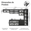 Ver imagem 3 de Armário de Cozinha Completa 300 Cm Suspenso Preto Nice Madesa 10 Preto