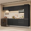 Ver imagem 1 de Armário de Cozinha Completa 300 Cm Suspenso Preto Nice Madesa 10 Preto