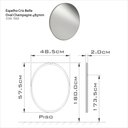 Ver imagem 3 de Espelho Oval Perfil 48,5cm X 57,5cm