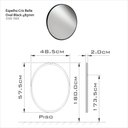 Ver imagem 3 de Espelho Oval Perfil 48,5cm X 57,5cm
