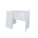 Ver imagem 3 de Kit Quarto Bebê Berço Moises com Colchão Cômoda Premium e Guarda Roupa Moderno Quarto Cor Branco
