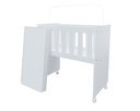 Ver imagem 3 de Kit Quarto Bebê Berço Moises com Colchão Cômoda Premium e Guarda Roupa Moderno Quarto Cor Branco