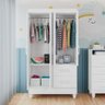 Kit Quarto Bebê Berço Moises com Colchão Cômoda Premium e Guarda Roupa Moderno Quarto Cor Branco - 9