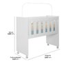 Kit Quarto Bebê Berço Moises com Colchão Cômoda Premium e Guarda Roupa Moderno Quarto Cor Branco - 6