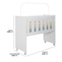 Ver imagem 6 de Kit Quarto Bebê Berço Moises com Colchão Cômoda Premium e Guarda Roupa Moderno Quarto Cor Branco
