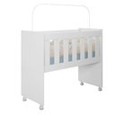 Ver imagem 5 de Kit Quarto Bebê Berço Moises com Colchão Cômoda Premium e Guarda Roupa Moderno Quarto Cor Branco