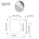 Ver imagem 3 de Espelho Oval Perfil 48,5cm X 57,5cm