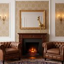 Ver imagem 2 de Escultura Decorativa Girafa Dourado 45x21x7cm