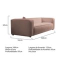 Ver imagem 3 de Kit Sofá 2 Lugares 160cm e Poltrona Decorativa Escritório Orgânico Cecília Linho - Amarena Mó