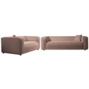 Ver imagem 1 de Kit Sofá 2 Lugares 160cm e Poltrona Decorativa Escritório Orgânico Cecília Linho - Amarena Mó