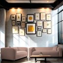 Ver imagem 2 de Kit Sofá 2 Lugares 160cm e Poltrona Decorativa Escritório Orgânico Cecília Linho - Amarena Mó