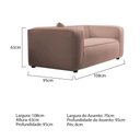 Ver imagem 4 de Kit Sofá 2 Lugares 160cm e Poltrona Decorativa Escritório Orgânico Cecília Linho - Amarena Mó