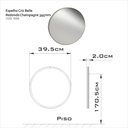 Ver imagem 4 de Espelho Redondo para Banheiro Perfil 39,5cm