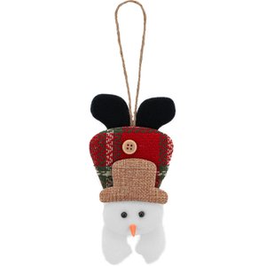 Kit 18 Enfeite Árvore Natal Pendente Boneco De Neve 17cm