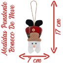 Ver imagem 2 de Kit 18 Enfeite Árvore Natal Pendente Boneco De Neve 17cm