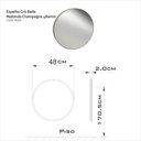 Ver imagem 2 de Espelho Redondo para Banheiro Perfil 48cm