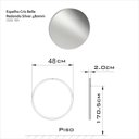 Ver imagem 4 de Espelho Redondo para Banheiro Perfil 48cm