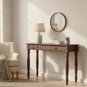 Aparador Rústico 100% Madeira Maciça com 2 Gavetas para Decoração Sala ou Hall Linha Rubi