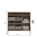 Ver imagem 3 de Gabinete de Banheiro 80cm sem Cuba Ref 821 Branco/Itapuã/Portoro