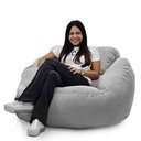 Ver imagem 4 de Poltrona Núcleo Elegante e Luxuosa Enchimento Pérolas 3mm Pufe Macio
