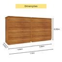 Ver imagem 4 de Kit 2 Cômodas 5 Gavetas Espresso Móveis Bege/Cinamomo