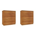 Ver imagem 2 de Kit 2 Cômodas 5 Gavetas Espresso Móveis