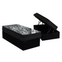 Ver imagem 1 de Cama Box Baú Solteiro: Colchão Molas Bonnel Ortobom Nanolastic Fort Tech ISO + Base CRC Suede