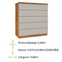 Ver imagem 5 de Kit 2 Cômodas 5 Gavetas Espresso Móveis Bege/Cinamomo/Off White