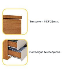 Kit 2 Cômodas 5 Gavetas Espresso Móveis - 6