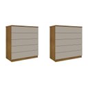 Ver imagem 2 de Kit 2 Cômodas 5 Gavetas Espresso Móveis