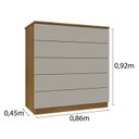 Ver imagem 4 de Kit 2 Cômodas 5 Gavetas Espresso Móveis