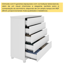 Ver imagem 6 de Kit 2 Cômodas 5 Gavetas com Pés Espresso Móveis