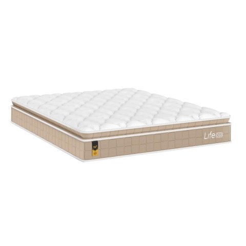 Colchão Queen Life D33 Pillow Top Bege 17x158x198cm
