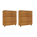 Ver imagem 2 de Kit 2 Cômodas 5 Gavetas com Pés Espresso Móveis