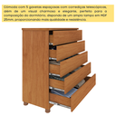 Ver imagem 6 de Kit 2 Cômodas 5 Gavetas com Pés Espresso Móveis